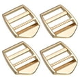 thumbnail image 1 of Metal Ladder Buckle Slider Tri-Glider Metal Adjustable Buckles, 4 Pack 25mm Inner Size, Light Gold, 1 of 5