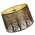 thumbnail image 1 of Metal Drum Lamp Shade, AEELLEEA Large Lampshade for Table Lamp, (12×8)×(14×10.5)×8.5"H ,Large Floor Lamp Shade Etched Forest(Spider), 1 of 8