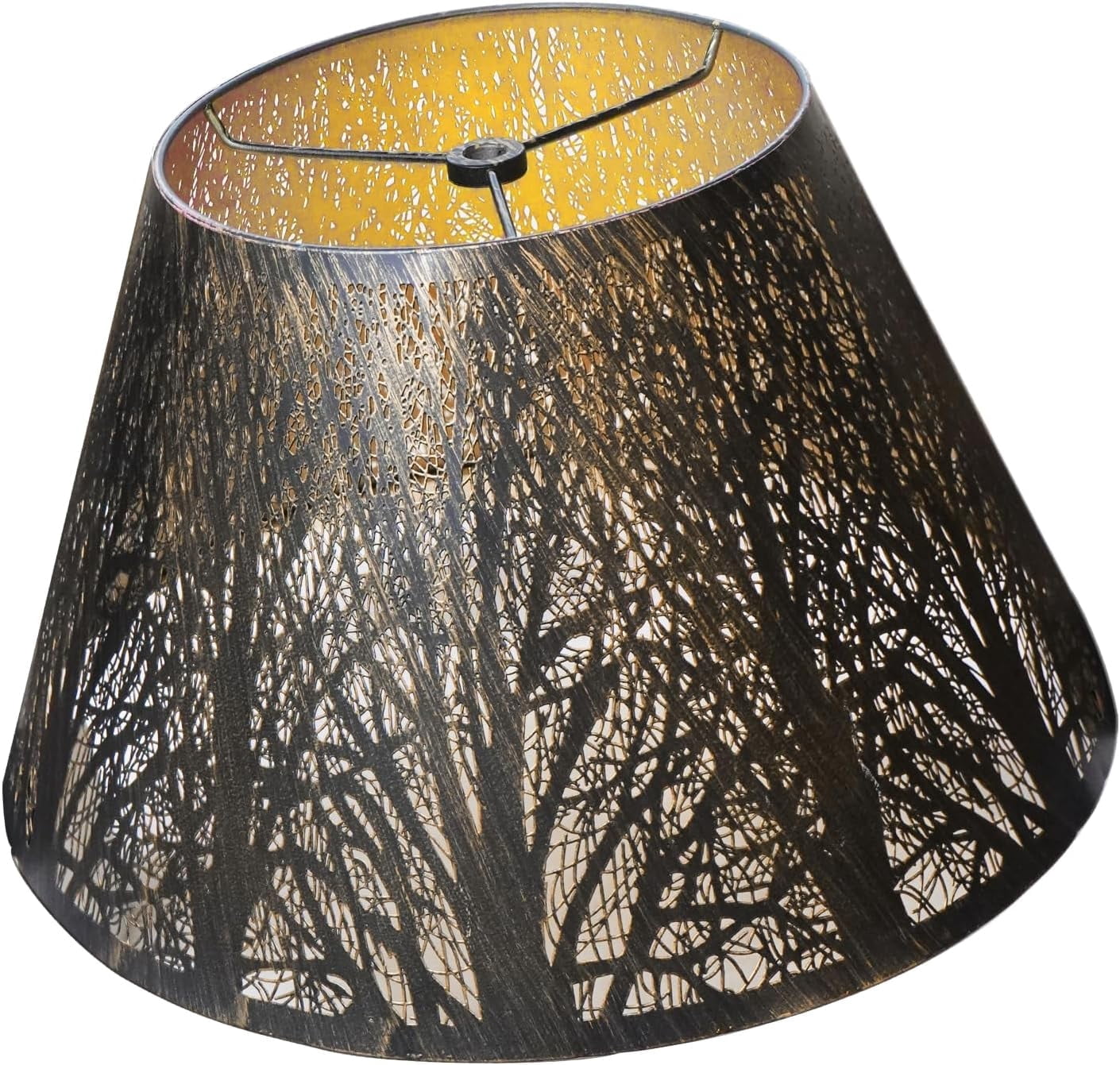 SWAIFDEE Modern Barrel Lamp Shade With Trees Pattern , Metal Lamp ...