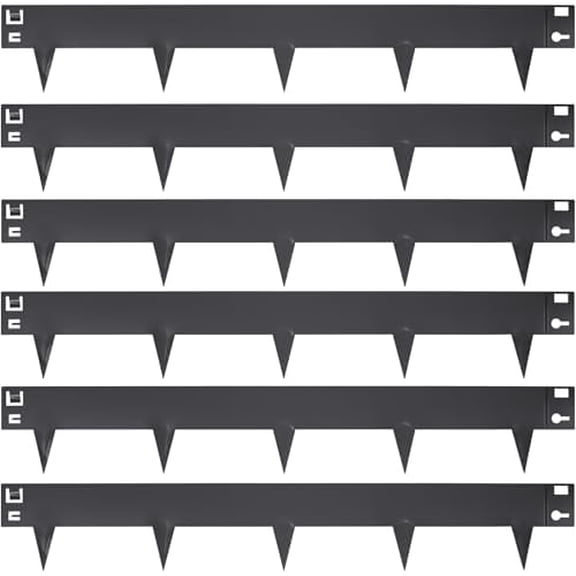 Metal Landscape Edging 42 Inch Strips, Steel Landscape Edging 6.3 Inch Depth, 6 Pack Hammer in Landscape Edging, Metal Edging for Landscaping, Gray$$Garden & Patio