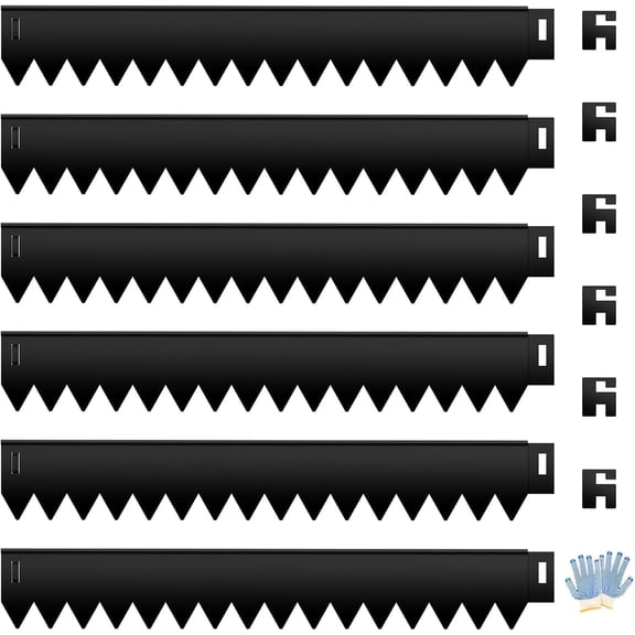 Metal Landscape Edging 6-inch Galvanized Steel Kit 6-Pack with Gloves Bendable Lawn Edging for Raised Bed Rounded Edge Metal Garden Border for Yard Pathway