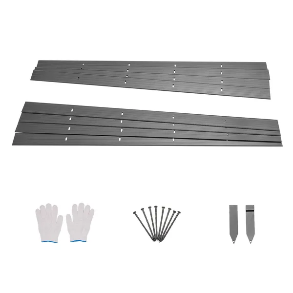 Metal Landscape Edging 8 Pack 72 Inch Rust Resistant Aluminum Alloy Bendable Garden Border Heavy Duty Lawn Edging Fence for Flower Bed Yard Pathway