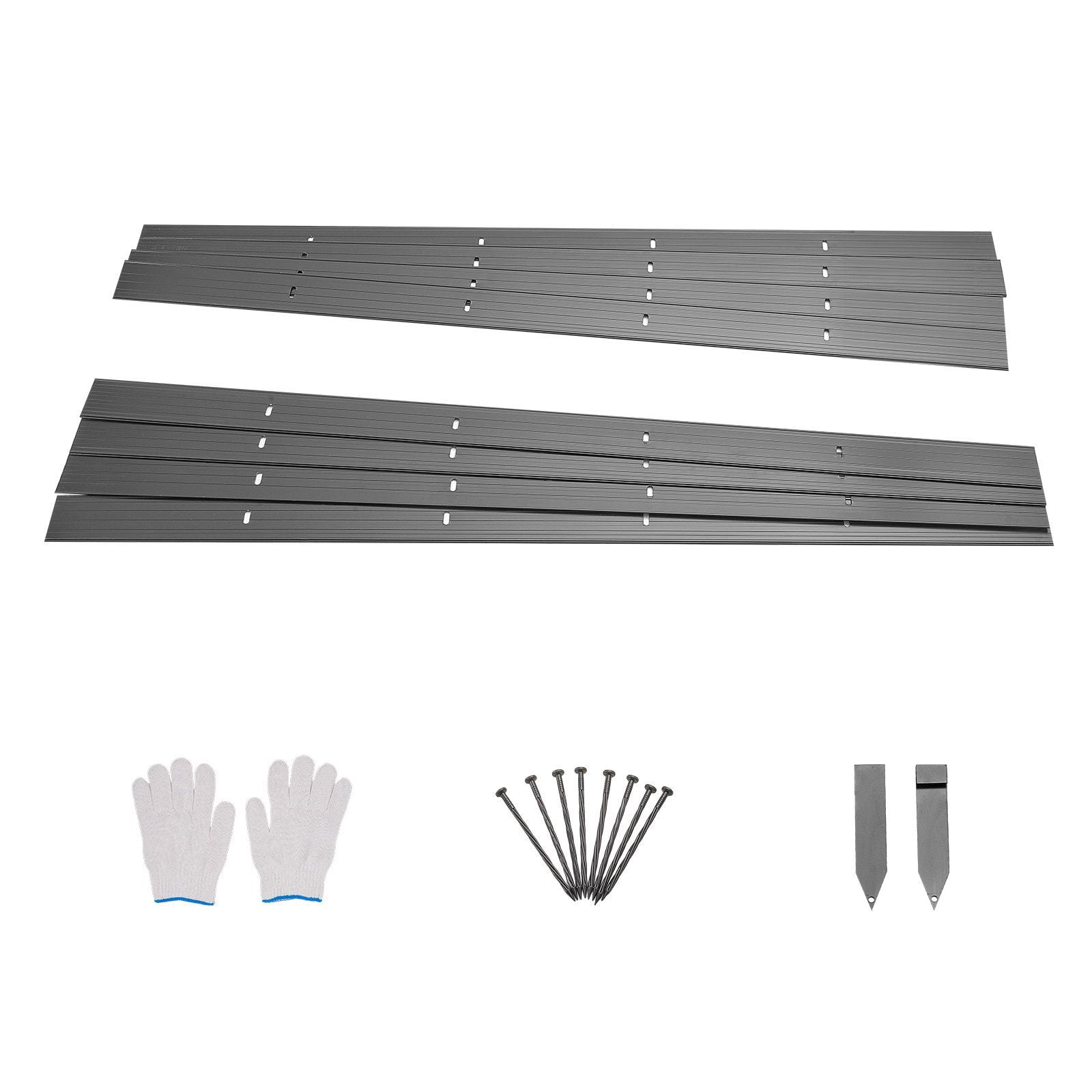 Metal Landscape Edging 8 Packs 72 Inch Rust Resistant Aluminum Alloy Bendable Garden Border Heavy Duty Lawn Edging Fence for Flower Bed Yard Pathway