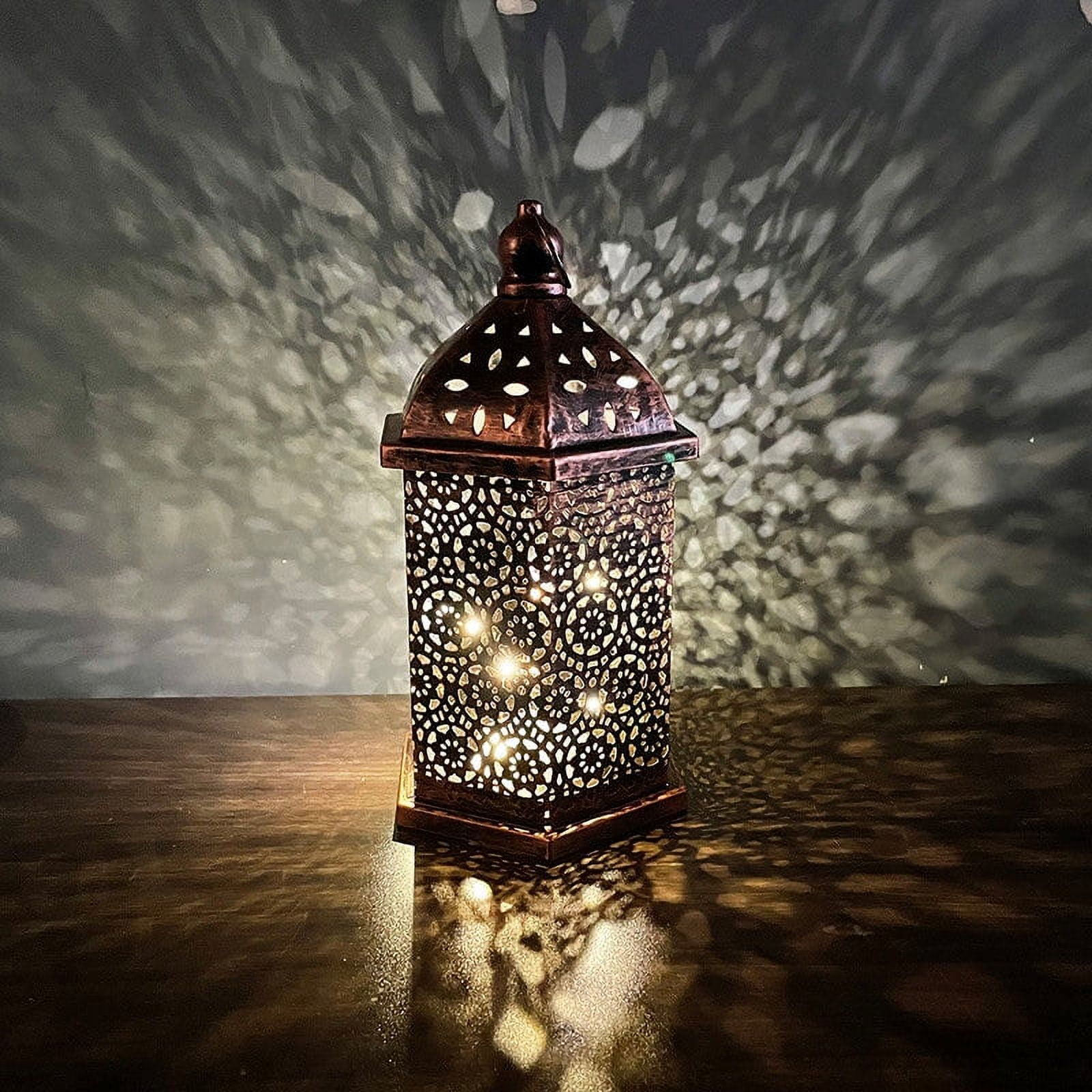 Metal Lantern Ramadan Decoration, 2022 New Led Night Lantern Eid Mubarak  Gift Home Decor Muslim Party Supplies, Ramadan Hanging Light【B Style】 