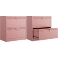 thumbnail image 1 of Metal Lateral File Cabinet, 30.24" H Lockable Files Cabinet, Ins Design Office Cabinet with 2 Drawers, Assembly Required, 1 of 16