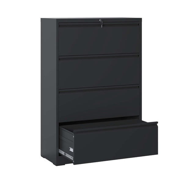 Metal Lateral File Cabinet with Lock Office Home Steel Vertical File Cabinet for A4 Legal/Letter Size