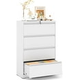 thumbnail image 1 of Metal Lateral File Cabinets with Lock,4 Drawer Filing Cabinets for Home Office,Storage Cabinets for Hanging Files Letter/Legal/F4/A4 (White), 1 of 6