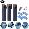 thumbnail image 1 of Metal Lathe Turning Tool Set, Carbide & Tungsten Steel Inserts with 3 Holders for High-Precision Steel Machining and Cutting, 1 of 4