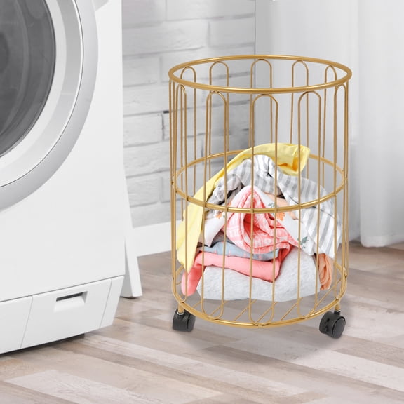 Metal Laundry Basket, Rolling Laundry Basket Cart, Laundry Basket Cart