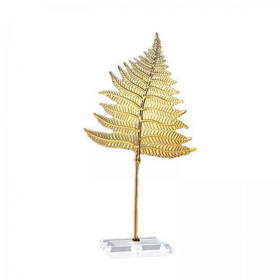 Metal Leaf Statue Leaf Sculpture Leaf Figurine Leaf Decorations Leaf Ornament Abstract Sculpture for Home Bookshelf Bar Decoration Maple Leaf 25cm