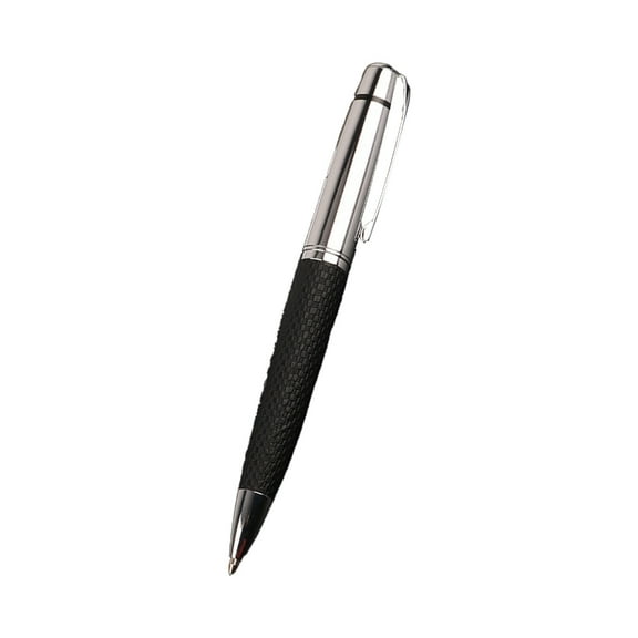 Metal Leather Ballpoint Pen Twist Open/Close 1.0mm Business Signing Pen