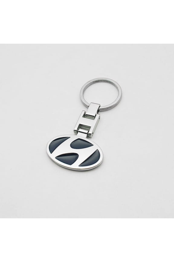 Metal/Leather Car Keychain Badge Emblem For Hyundai Elantra Kona i10 i20 i30 ix25 ix35 Tucson N Line Key Chain Rings Accessories
