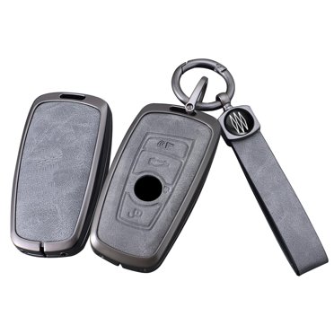 Blue Leather Key Fob Holder Bag Cover Case For BMW 1 3 4 5 6 7 Series X3 F30 - Unbranded
