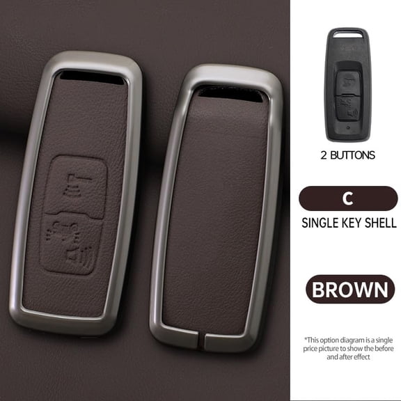 Metal & Leather Motorcyle Key Fob Cover Case Compatible with HONDA pcx 160 125 adv 150 scoopy 2023 VISION SH 125/150 SH350 SUPER CUB 350 2021 2022 Keyless with Weave Keychain