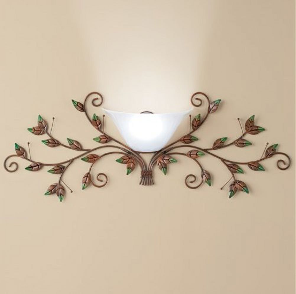 Metal Leaves Wall Sconce Lamp with Remote