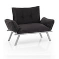 thumbnail image 1 of Metal Legs Futon Love Seat: Modern Style Compact Seating Solution for Apartments & Small Spaces, 1 of 6