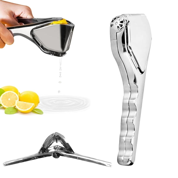Metal Lemon Squeezer, Stainless Steel Lemon Juicer, Manual Juicer for Lemon Citrus Lime Orange, Handheld Citrus Squeezer Squeeze Out As Much As Possible