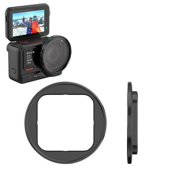 Metal Lens Filter Holder Bracket for Insta360 Ace Pro 2 Filter Protective Frame Compatible with 49mm Filters Protective Lens Sports Camera Accessories (without Filter )