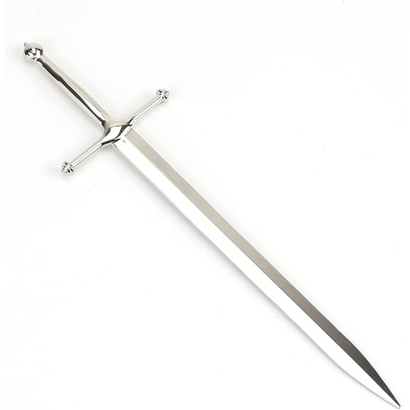 Metal Letter Opener Envelope Opener Knife Shaped Office School Supplies Silver