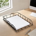 thumbnail image 1 of Metal Letter Tray Desktop Paper Organizer – Stackable A4 Letter Size Metal File Tray for Office Desk, Mail, Papers, Notebooks, 1 of 8