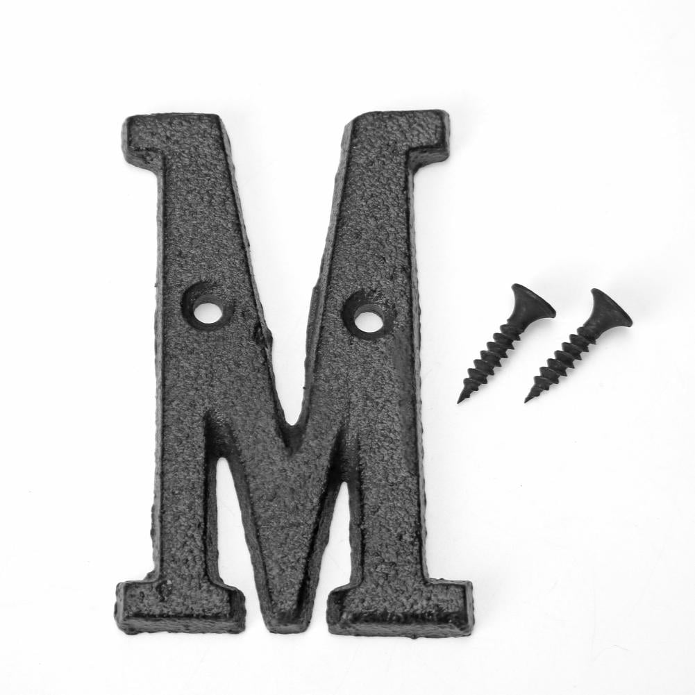 Metal Letters Alphabet Cast Iron Decoration House Sign Doorplate for ...