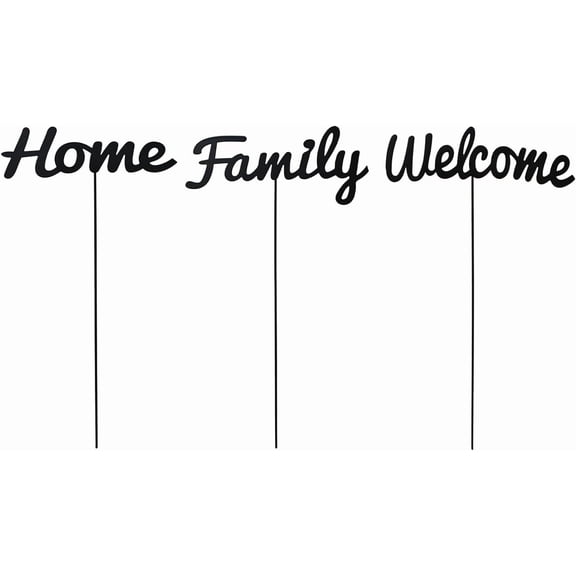 Metal Letters Garden Stakes Yard Art Word Sign Lawn Decoration Indoor Outdoor