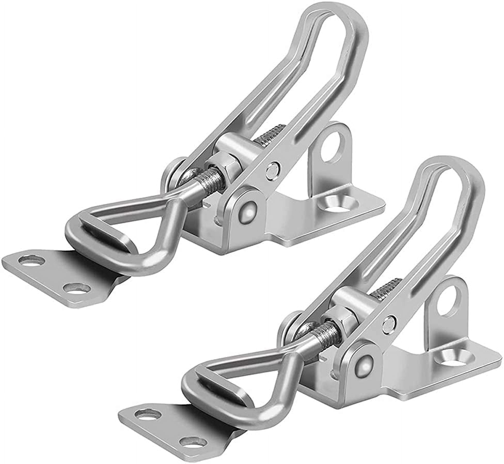 Metal Lever Latch, 2 Adjustable Latch Hooks, Latch Latch Set, Metal