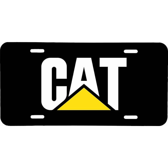 Metal License Plates For Cat For Caterpillar For Black Background License Plate Vehicle Auto Vehicle Tag Truck Tractor Trailer Semi Design-Tf-86-23