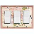 thumbnail image 1 of Metal Light Switch Plate Cover Antique Floral Hummingbird Home Sketch FLW097, 1 of 13