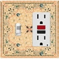 thumbnail image 1 of Metal Light Switch Plate Cover Beige Paisley Bandana Spotted Tile Pattern TIL080, 1 of 1