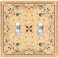 thumbnail image 1 of Metal Light Switch Plate Cover Beige Paisley Bandana Spotted Tile Pattern TIL080, 1 of 1