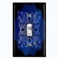 thumbnail image 1 of Metal Light Switch Plate Cover Blue Black Mandala Circle Tile Pattern MDL010, 1 of 13