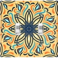 thumbnail image 1 of Metal Light Switch Plate Cover Blue Orange Star Mandala Tile Pattern TIL042, 1 of 13