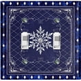 thumbnail image 1 of Metal Light Switch Plate Cover Blue Rhombus Snowflake Frame FRA044, 1 of 13