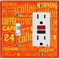 thumbnail image 1 of Metal Light Switch Plate Cover Cafe Diner Coffee Sign Orange COF038, 1 of 15