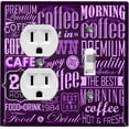 thumbnail image 1 of Metal Light Switch Plate Cover Cafe Diner Coffee Sign Purple COF040, 1 of 13