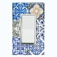 thumbnail image 1 of Metal Light Switch Plate Cover Colorful Fancy Tile Pattern Collage TIL009, 1 of 13