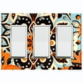 thumbnail image 1 of Metal Light Switch Plate Cover Colorful Flower Mandala Tile Pattern MDL019, 1 of 13