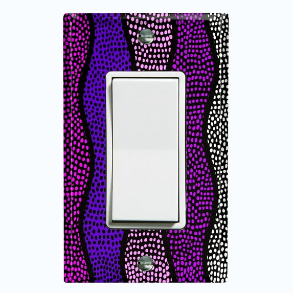 Metal Light Switch Plate Cover Colorful Safari African Tribal Art Pattern SFR025