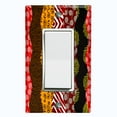thumbnail image 1 of Metal Light Switch Plate Cover Colorful Safari African Tribal Art Pattern SFR036, 1 of 13