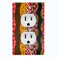thumbnail image 1 of Metal Light Switch Plate Cover Colorful Safari African Tribal Art Pattern SFR036, 1 of 13