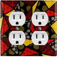 thumbnail image 1 of Metal Light Switch Plate Cover Colorful Safari African Tribal Art Tile Pattern SFR038, 1 of 13