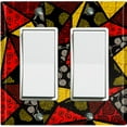 thumbnail image 1 of Metal Light Switch Plate Cover Colorful Safari African Tribal Art Tile Pattern SFR038, 1 of 13