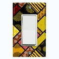 thumbnail image 1 of Metal Light Switch Plate Cover Colorful Safari African Tribal Art Tile Pattern SFR039, 1 of 15