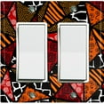 thumbnail image 1 of Metal Light Switch Plate Cover Colorful Safari African Tribal Art Tile Pattern SFR041, 1 of 13