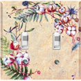 thumbnail image 1 of Metal Light Switch Plate Cover Cotton Flower Semi Circle Frame Beige FLW027, 1 of 13