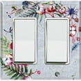 thumbnail image 1 of Metal Light Switch Plate Cover Cotton Flower Semicircle Frame Gray FLW026, 1 of 13