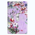 thumbnail image 1 of Metal Light Switch Plate Cover Cotton Flower Semicircle Frame Purple FLW028, 1 of 13