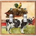 thumbnail image 1 of Metal Light Switch Plate Cover Countryside Cow Pig Chicken Animal Farm ANM007, 1 of 13