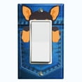 thumbnail image 1 of Metal Light Switch Plate Cover Cute Chihuahua Puppy Dog Pocket DOG006, 1 of 1